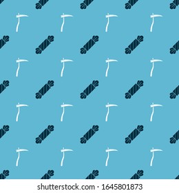 Set Candy  and Scythe  on seamless pattern. Vector