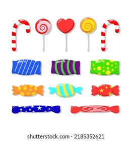 Set of candy vector illustration