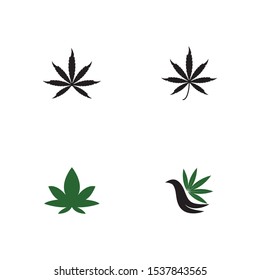 Set Cannabis Logo Template vector symbol nature