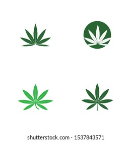 Set Cannabis Logo Template vector symbol nature