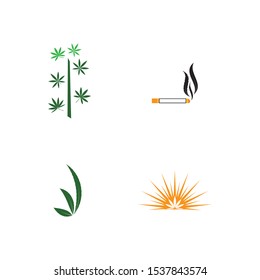 Set Cannabis Logo Template vector symbol nature