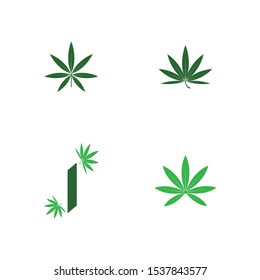 Set Cannabis Logo Template vector symbol nature