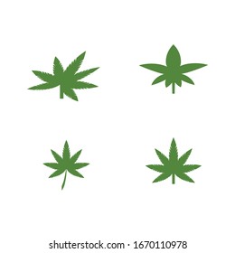 Establecer la naturaleza del símbolo vectorial de la plantilla de logotipo de cannabis