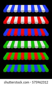 Set of Canopy, at Black Background
