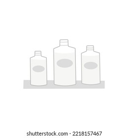 Un conjunto de latas para productos a granel. Embalajes de vidrio para cereales, mofa vectorial. Ilustración plana minimalista aislada en colores mudos para el fondo.