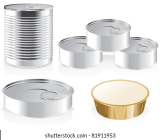 a set of cans for the design