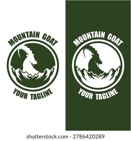 set of capra ibex logo vector icon illustration design.
