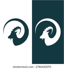 set of capra ibex logo vector icon illustration design.