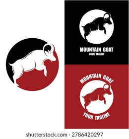 set of capra ibex logo vector icon illustration design.