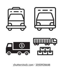 conjunto de libro de coloreado de coches, línea aislada o logotipo símbolo de señas aislado vector, contorno y estilo de trazo Colección de ilustración vectorial de alta calidad,
