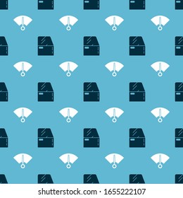Set Car door and Speedometer on seamless pattern. Vector
