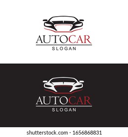 set of car emblems on black and white background