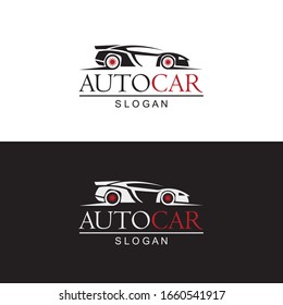 set of car emblems on black and white background