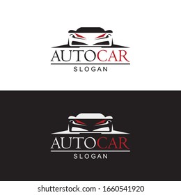 set of car emblems on black and white background