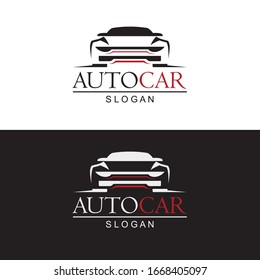 set of car emblems on black and white background