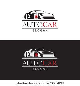 set of car emblems on black and white background