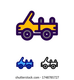 Conjunto de ilustración de icono del coche. logotipo de concepto