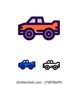 Conjunto de ilustración de icono del coche. logotipo de concepto