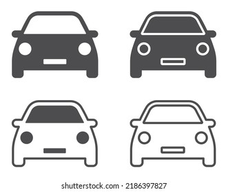 Juego de iconos de coche. Coche. Símbolo del coche. Firmas automáticas para aplicaciones y sitios web. Ilustración vectorial.