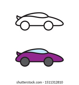 a set of car icons