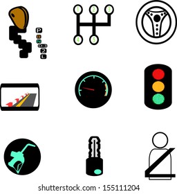 set of car icons
