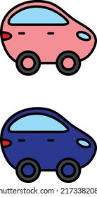 a set of car icons