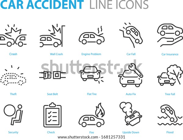 set of
car icons, accident, insurance, auto,
vehicle