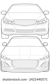 Set of car isolated illustration, vector line art, transport vector bundle, sports car, modern car, car concept, line vector.
