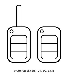 Set of Car key icon, door system safety automobile web design, unlock button vector illustration .