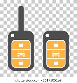 Set of Car key icon, door system safety automobile web design, unlock button vector illustration .