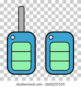Set of Car key icon, door system safety automobile web design, unlock button vector illustration .