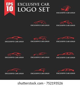 set of car line logo template