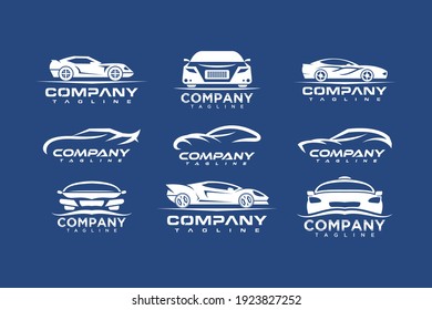 Set car logo creative design vector