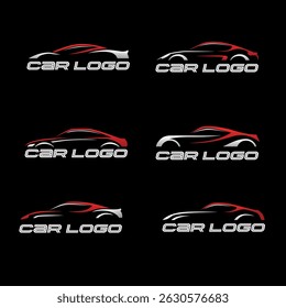 Set car logo design, car logo design.