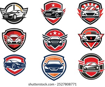 Conjunto de carro logotipo ícone de vetor-ilustração design