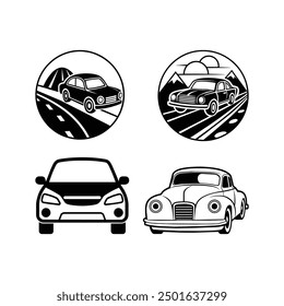 Conjunto de iconos de logotipo de coche Ilustración vectorial - Ideal para el diseño de camisetas, diseño de sudadera con capucha, diseño de funda de almohada y más