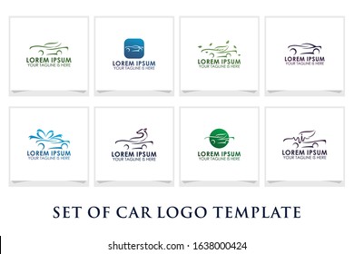 set of car logo template design vector, automotive logo template