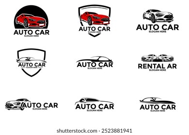 Conjunto de carro logotipo vetor, auto carro logotipo design modelos coleções