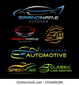 Set of Car Logo,Vector logo design, for sports car logos, car repair shops, and car wash