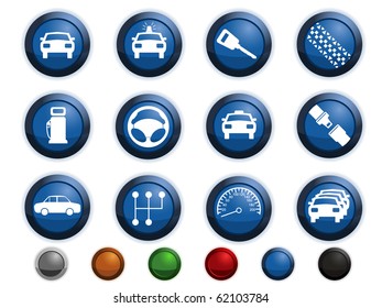 A set of car related icons.