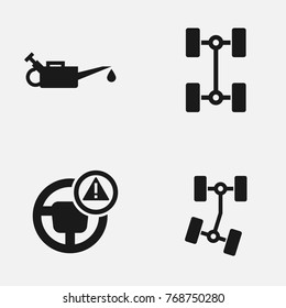Set of car repair  vector icons.