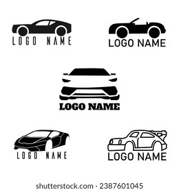 set of car sambolic logo, simple minimal flat design
