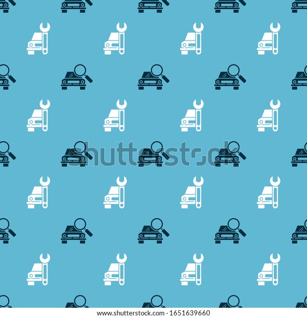 Set Car search and Car service on seamless
pattern. Vector
