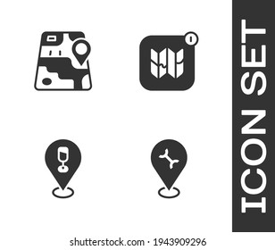 Set Car service, City map navigation, Alcohol or beer bar location and Infographic of city icon. Vector