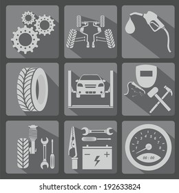 Set of car service icons. Vector illustration