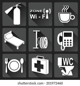 Set of car service icons. Vector illustration