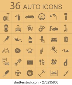 Set of car service icons. Vector illustration