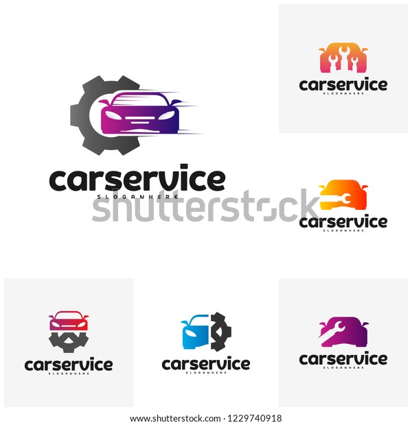 Set of Car Service Logo vector. Car Repair Logo\
Design Template