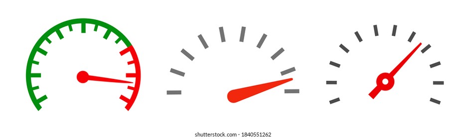 Set car speedometer icon – stock vector