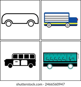 Set of car vector design